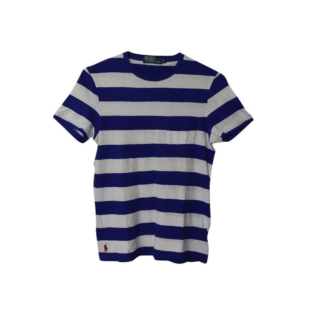 Polo by Ralph Lauren Stripe T-shirt in Blue and White Cotton
